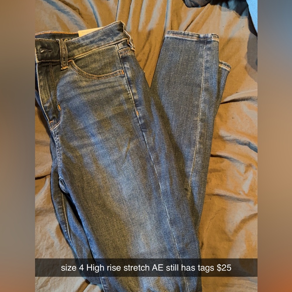 American Eagle Outfitters Women's High Rise Jeans - Blue